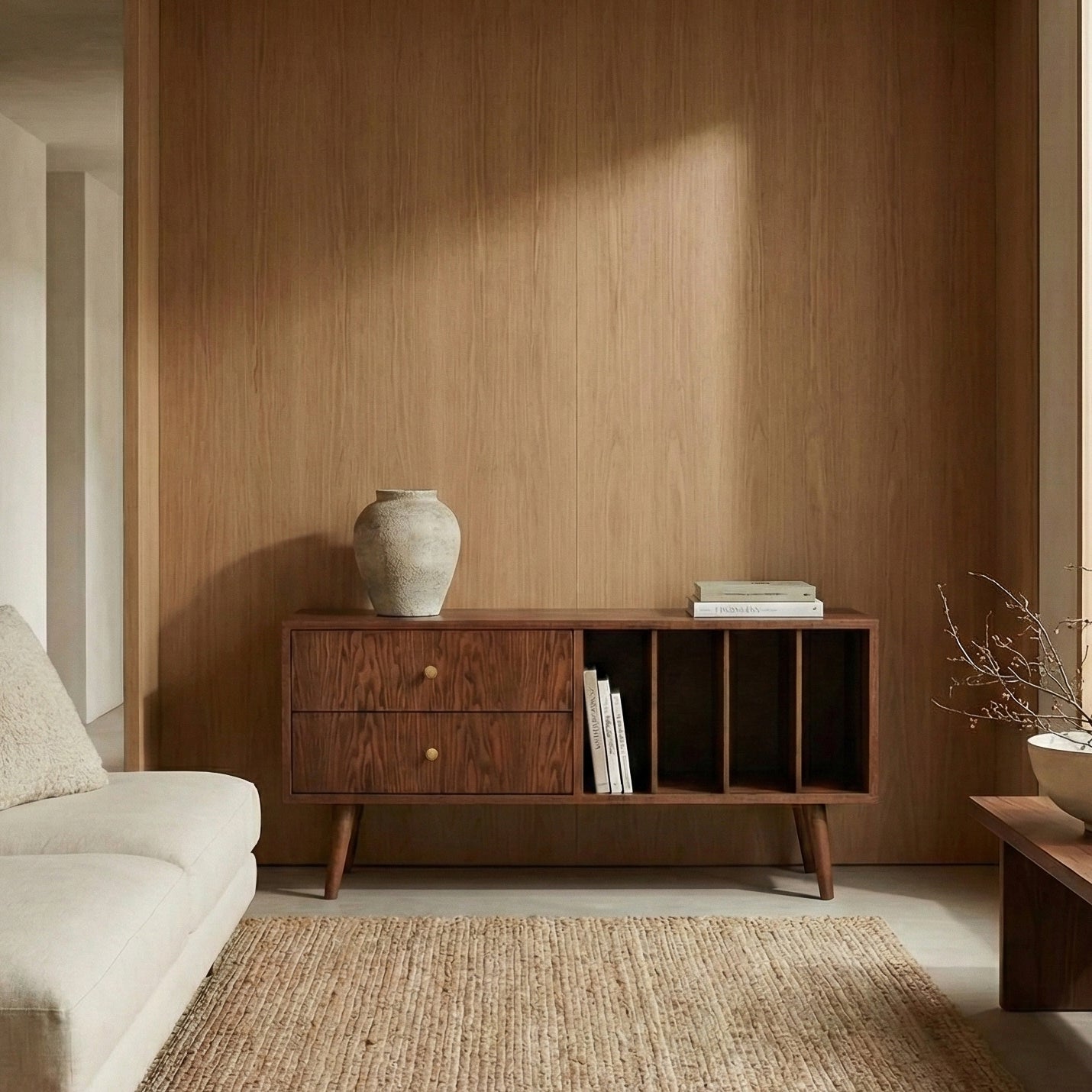 MINI VINYL TV Cabinet with Drawers